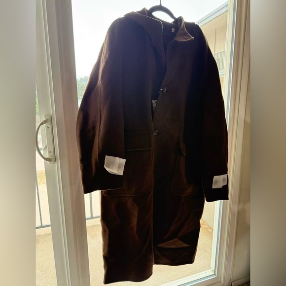 Muji Other - Muji Labo Cashmere Mix Dark Brown Trench Coat